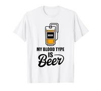My Blood Type Is Beer Funny Sarcastic Beer Lovers Drinking Maglietta