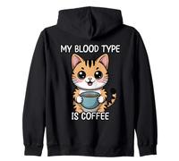 My Blood Type Is Coffee Felpa con Cappuccio