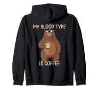My Blood Type Is Coffee Felpa con Cappuccio