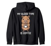 My Blood Type Is Coffee Felpa con Cappuccio