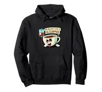 My Blood Type Is Coffee Funny Caffeine Lover Design Felpa con Cappuccio