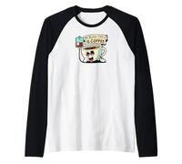 My Blood Type Is Coffee Funny Caffeine Lover Design Maglia con Maniche Raglan