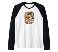 My Blood Type is Coffee Funny Caffeine Lover Design Maglia con Maniche Raglan