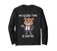 My Blood Type Is Coffee Maglia a Manica