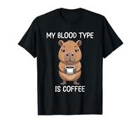 My Blood Type Is Coffee Maglietta