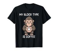 My Blood Type Is Coffee Maglietta