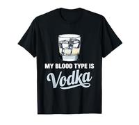 My Blood Type Is Vodka Funny Sarcastic Vodka Lovers Drinking Maglietta