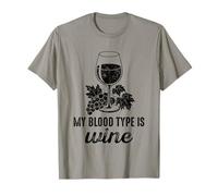 My Blood Type Is Wine Funny Sarcastic Wine Lovers Drinking Maglietta