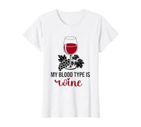 My Blood Type Is Wine Funny Sarcastic Wine Lovers Drinking Maglietta