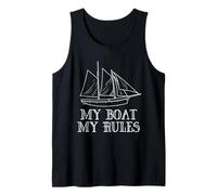 My Boat My Rules Funny Pirate Ship Boat Captain Sailing Canotta