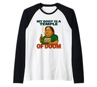 My Body Is A Temple of Doom Divertente Gioco Umorismo Maglia con Maniche Raglan