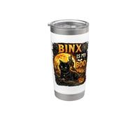 My Boo Carino Halloween Gatti Neri Design Spooky Kitty Autunno Bicchiere termico in acciaio inox doppia parete