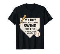 My Boy Might Not Always Swing But I Do Genitore Baseball Maglietta