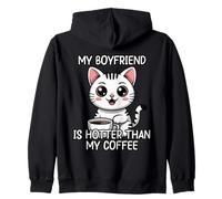 My Boyfriend Is Hotter Than My Coffee Felpa con Cappuccio