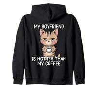 My Boyfriend Is Hotter Than My Coffee Felpa con Cappuccio