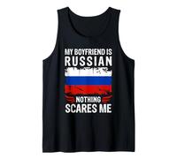 My Boyfriend Is Russian Nothing Scares Me Russia Flag Canotta