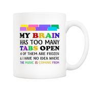 “My Brain Has Too Many Tabs Open” Tazze Da Caffè Classica Tazzine In Ceramica Tazze Per Ufficio Bevande Latte 330Ml