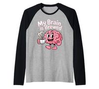 My Brain Is Brewed Caffeina, Il pensatore dell'espresso - Maglia con Maniche Raglan