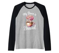 My Brain Is Brewed Caffeina, Il pensatore dell'espresso - Maglia con Maniche Raglan