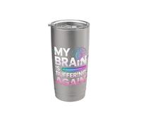 My Brain Is Buffering Again Smart Intelligent Nerd ||- Bicchiere termico in acciaio inox doppia parete