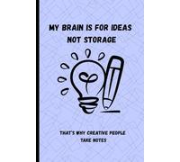 My brain is for ideas not storage that’s why creative people take notes: Interesting Notebook for Creative People