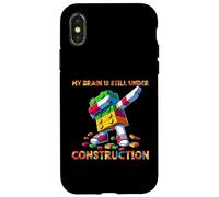 My Brain Is Still Under Construction Master Builder Dabbing Custodia per iPhone X/XS