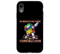 My Brain Is Still Under Construction Master Builder Dabbing Custodia per iPhone XR