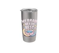 My Brain Needs Rest Burnout Stanco Umore Esausto - Bicchiere termico in acciaio inox doppia parete