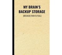 My Brain’s Backup Storage: A Funny Notebook for Notes, Thoughts & Ideas, Hilarious Retro-Style Journal