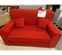 My Brand Estasi Mini Divano 2 Posti in Tessuto Rosso con 2 Cuscini in Omaggio L.125 P.78 H.85 cm Made in Italy