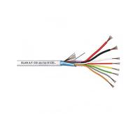 My Brand Maxxistore® - Elan Cavo bianco antifurto allarme 100% rame schermato per interno 100 Mt (2x0,50 + 6x0,22)