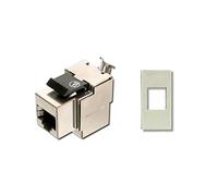 My Brand, Maxxistore - Keystone presa di rete RJ45 CAT.6 stp schermato compatibile Bticino - (Matix bianca)