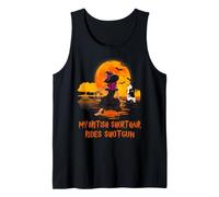 My British Shorthait Rides Shotgun Cat And Witch Halloween Canotta