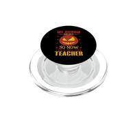 My broom broke So Now I Am A Full Time Teacher Halloween PopSockets PopGrip per MagSafe