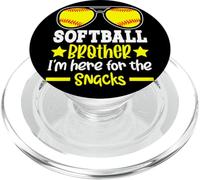 My Brother Plays Softball I'm Here For The Snacks PopSockets PopGrip per MagSafe
