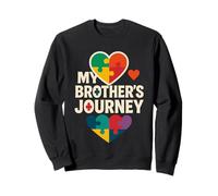 My Brother's Journey Cuore Puzzle Consapevolezza Autismo Felpa