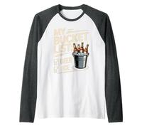 My Bucket List Beer Ice Drinker Routine Party Bar - Maglia con Maniche Raglan