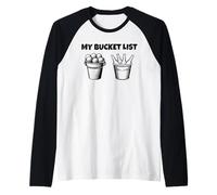 My Bucket List Divertente Golf e Birra per papà Maglia con Maniche Raglan