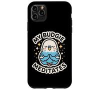 "My Budgie Meditates", tema pappagallo e uccellino, arte carina Custodia per iPhone 11 Pro Max