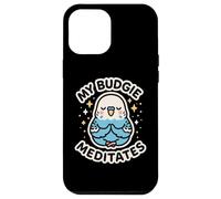 "My Budgie Meditates", tema pappagallo e uccellino, arte carina Custodia per iPhone 12 Pro Max