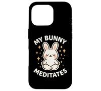 "My Bunny Meditates" - Coniglio a tema carino Custodia per iPhone 16 Pro
