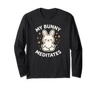 My Bunny Meditates - Coniglio a Tema Carino Maglia a Manica