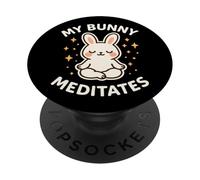 "My Bunny Meditates" - Coniglio a tema carino PopSockets PopGrip Adesivo