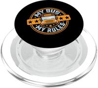 My Bus My Rules - School Bus Driver Driving Quotes PopSockets PopGrip per MagSafe