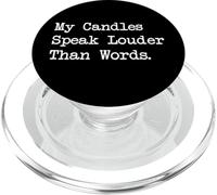 My Candles Speak Louder Than Words Citazioni divertenti per creare candele PopSockets PopGrip per MagSafe