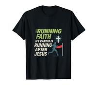 My Cardio Is Running After Jesus Faith Run novità Maglietta