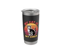 My Cat Is My Child Bicchiere termico in acciaio inox doppia parete