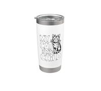 My Cat Is My Child Bicchiere termico in acciaio inox doppia parete