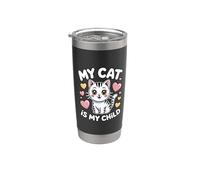 My Cat Is My Child Bicchiere termico in acciaio inox doppia parete