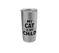 My Cat Is My Child Bicchiere termico in acciaio inox doppia parete